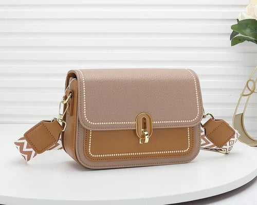 Dual color PU leather bag